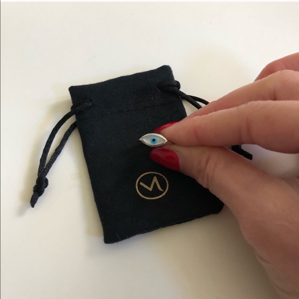 ISO Mejuri Evil Eye Ring Silver Size 6 - Picture 2 of 3